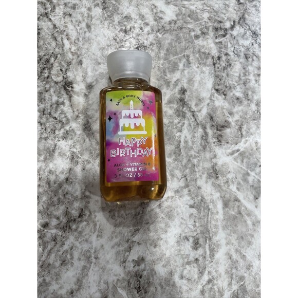 Bath & Body Works Other - Bath & Body Works Travel Shower Gel Wash Aloe Vitamin E Yay HAPPY BIRTHDAY Cake